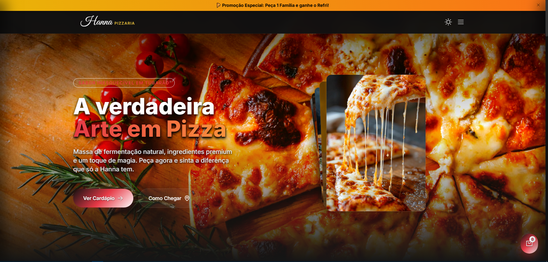 Site Pizzaria Hanna